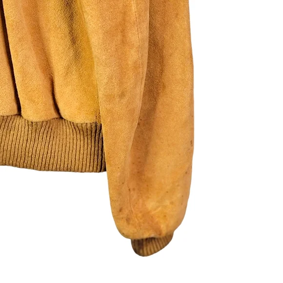 Berman's Vintage Suede Feel Leather Racer Biker Bomber Style Jacket Men’s 42 - Picture 4 of 15